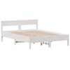 vidaXL Bed Frame without Mattress White 150x200 cm King Size Solid Wood Pine