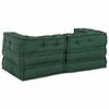 vidaXL Modular Sofa 2 pcs Green 140 x 70 x 56 cm Fabric
