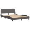 vidaXL Bed Frame without Mattress "Zadar" Grey 140x200 cm Faux Leather