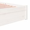 vidaXL Bed Frame without Mattress White Solid Wood 140x190 cm
