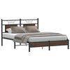 vidaXL Bed Frame without Mattress Brown Oak 137x190 cm Engineered Wood