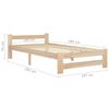 vidaXL Bed Frame without Mattress with 2 Drawers Solid Wood 100x200 cm