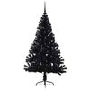 vidaXL Artificial Pre-lit Christmas Tree Black 150 cm PVC