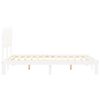 vidaXL Bed Frame without Mattress White King Size Solid Wood Pine