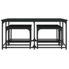 vidaXL Nesting Coffee Tables 5 pcs Black Engineered Wood