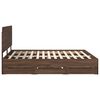 vidaXL Bed Frame with Drawer Brown Oak 200 x 200 cm Engineer Wood