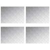 vidaXL Stair Tread 4 pcs 70 x 50 cm Silver Aluminium Rectangular