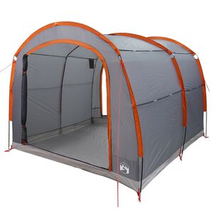 vidaXL Tent 268 x 240 x 191 cm Waterproof Grey and orange Polyester