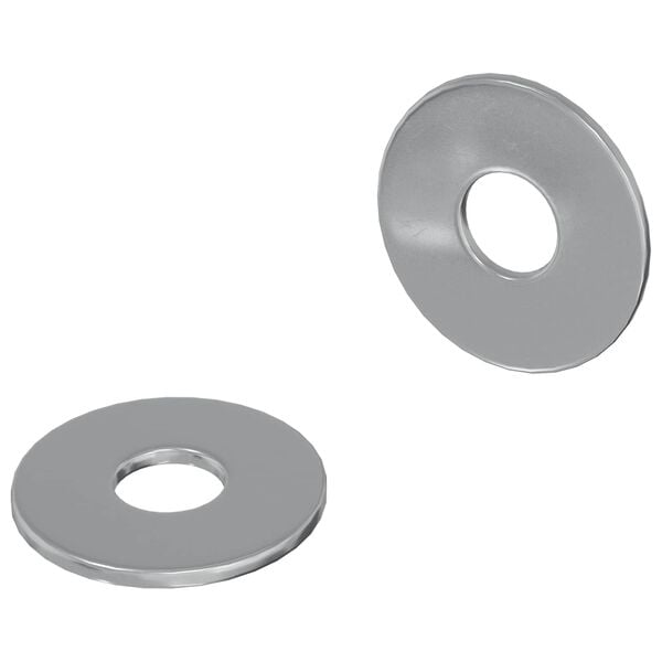 vidaXL Washers 2 pcs Silver 18 x 18 x 1.2 mm Iron