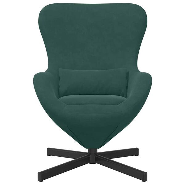 vidaXL Egg Chair Dark Green 63 x 73 x 90 cm Velvet
