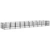 vidaXL Outdoor Dog Kennel Steel 18.77 m²