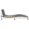vidaXL Bed Frame without Mattress "Zadar" White and Black 120x200 cm Faux Leather