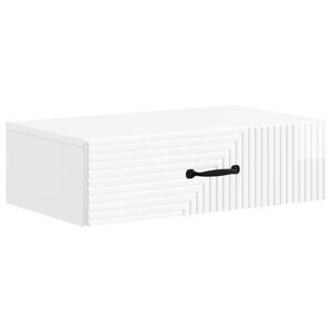 vidaXL Wall-Mounted Side Table High Gloss White 59 x 34.5 x 17 cm