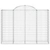 vidaXL Arched Gabion Baskets 50 pcs 200x50x140/160 cm Galvanised Iron