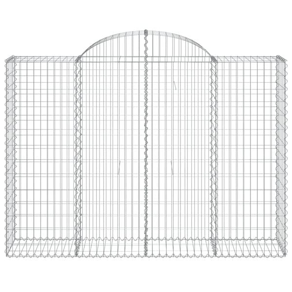 vidaXL Arched Gabion Baskets 50 pcs 200x50x140/160 cm Galvanised Iron