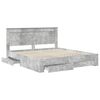 vidaXL Bed Frame with Drawer with Headboard Manual Engineered Wood