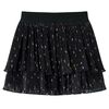 Kids' Skirt Tiered Ruffle Design Black 128