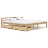 vidaXL Bed Frame without Mattress with 2 Drawers Solid Wood 180x200 cm Super King