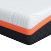 vidaXL Mattress White and Black 160 x 200 cm Gel-Infused Foam