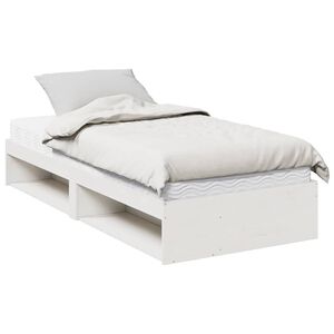 vidaXL Day Bed with Mattress White 90x190 cm Solid Wood Pine