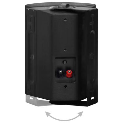 vidaXL Wall-mounted Stereo Speakers 2 pcs Black Indoor Outdoor 100 W