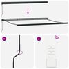vidaXL Retractable Awning Anthracite and White 4.5x3 m Fabric&Aluminium