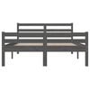vidaXL Bed Frame without Mattress Grey Solid Wood 120x200 cm