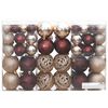 vidaXL Christmas Baubles 100 pcs Champagne and Brown 3 / 4 / 6 cm