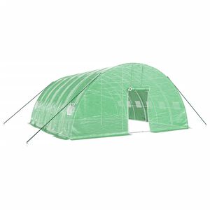 vidaXL Greenhouse with Steel Frame Green 36 m&sup2; 6x6x2.85 m