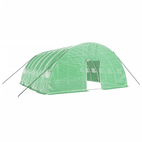 vidaXL Greenhouse with Steel Frame Green 36 m&sup2; 6x6x2.85 m