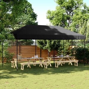vidaXL Party Tent | Black | Oxford fabric with PVC coating, Powder-coated steel