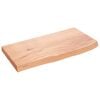 vidaXL Wall Shelf Light Brown 60x30x(2-4) cm Treated Solid Wood Oak