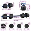 vidaXL 4-in-1 Dumbbell Set Black and Blue 121 x 19.5 x 19.5 cm