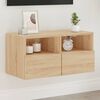 vidaXL TV Wall Cabinet Sonoma Oak 60x30x30 cm Engineered Wood