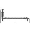 vidaXL Metal Bed Frame without Mattress with Headboard Black 160x200cm