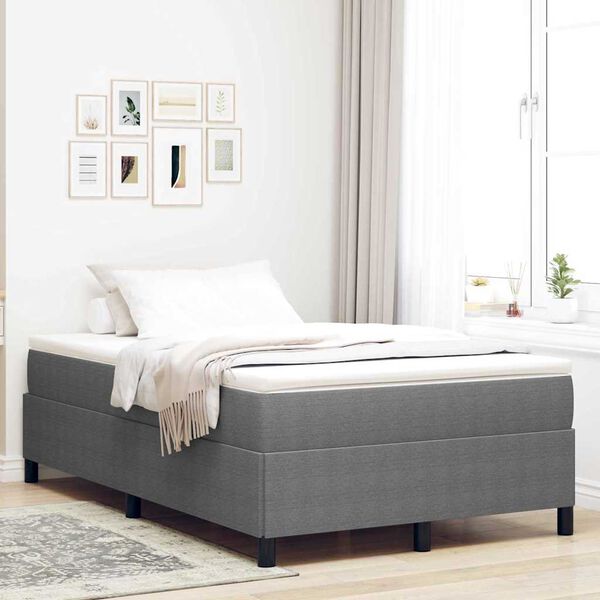 vidaXL Box Spring Bed Light Grey 120 x 200 cm Velvet