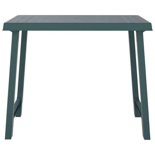 vidaXL Camping Table Green 79x56x64 cm PP Wooden Look