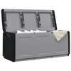 vidaXL Garden Storage Box 138x53x57 cm 330 L Dark Grey and Black