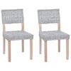 vidaXL Dining Chair 2 pcs White Wash 46 x 55 x 84 cm Kubu Rattan