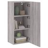 vidaXL TV Wall Cabinet Grey Sonoma 40.5x30x90 cm Engineered Wood
