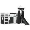 vidaXL Bunk Bed without Mattress with Slide White and Black 90x200 cm