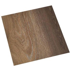 vidaXL Self-adhesive Flooring Planks Brown 30.5 x 30.5 cm 20 pcs PVC