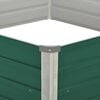 vidaXL Raised Garden Bed 129x129x45 cm Galvanised Steel Green