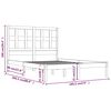 vidaXL Bed Frame without Mattress 180x200 cm Super King Solid Wood Pine