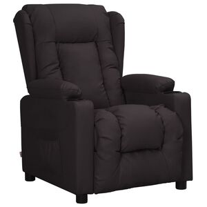 vidaXL Recliner Chair Black Faux Leather