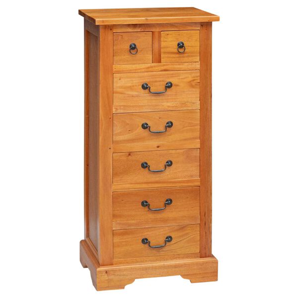 vidaXL Chest of Drawers Natural 45 x 35 x 100.5 cm Solid Mahogany Wood