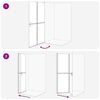 vidaXL Walk-In Shower Wall Folding Black 110 x 6.5 x 190 cm