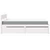 vidaXL Bed with Drawers and Mattress White 120x200 cm Solid Wood Pine
