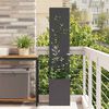 vidaXL Garden Privacy Screen Black 32 x 140 cm Cold-rolled steel