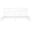 vidaXL Bed Frame without Mattress White 180x200 cm Super King Solid Wood Pine
